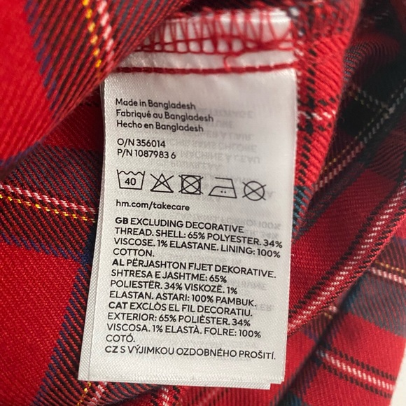 H&M Toddler Baby Girl Plaid Holiday Ruffled Dress - Picture 8 of 10